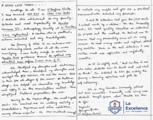 UPSC Topper Sanjana Sinha Testimonial: From AIR 207 to AIR 37 with La Excellence Guidance